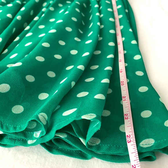 Green Polka Dot Halter Dress - Picture 7 of 8